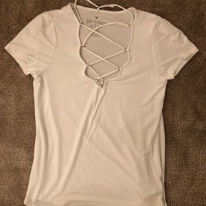 American Eagle soft & sexy cross tie top